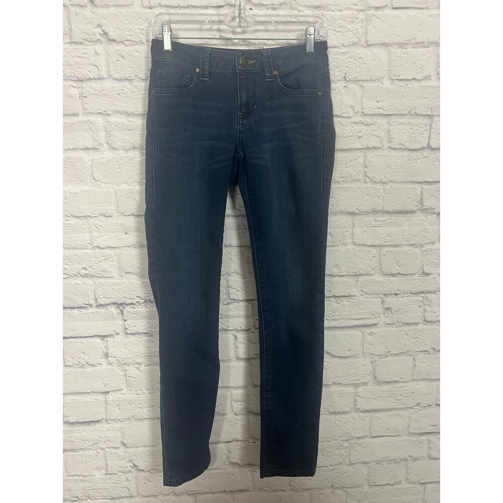 CAbi Women's Straight Leg Jeans in Dark Indigo